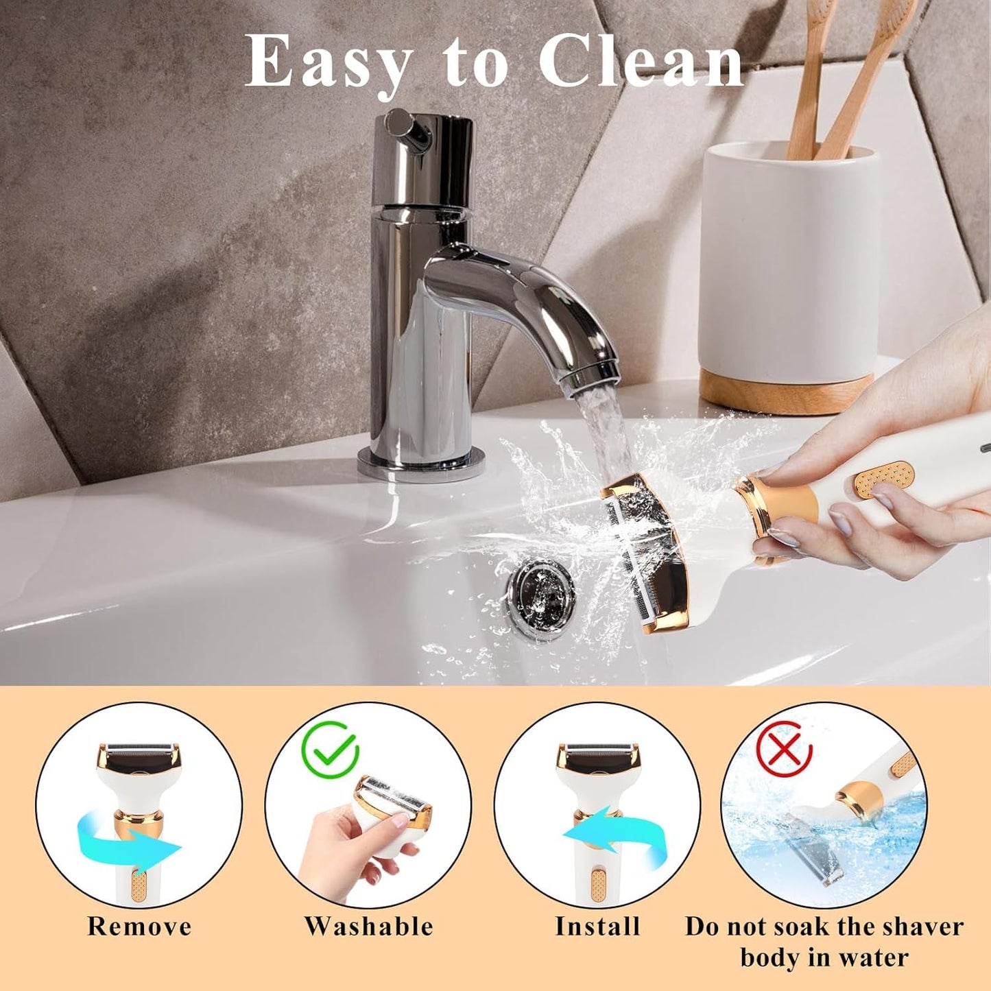 Beanify Electric Shaver for Women & Men,2025 Wet & Dry Cordless Razor?Rechargeable Facial Hair Remover & Bikini Trimmer, Smooth & Silky Body Shaver Beauty and Personal Care Beanify