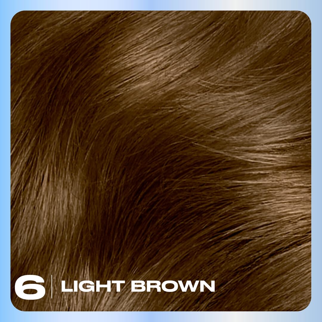 Clairol Nice'n Easy Permanent Hair Dye, 6 Light Brown | 100% Gray Coverage | Long?Lasting, Natural?Looking Color & Shine | Pack of 1 Beauty & Personal Care Clairol