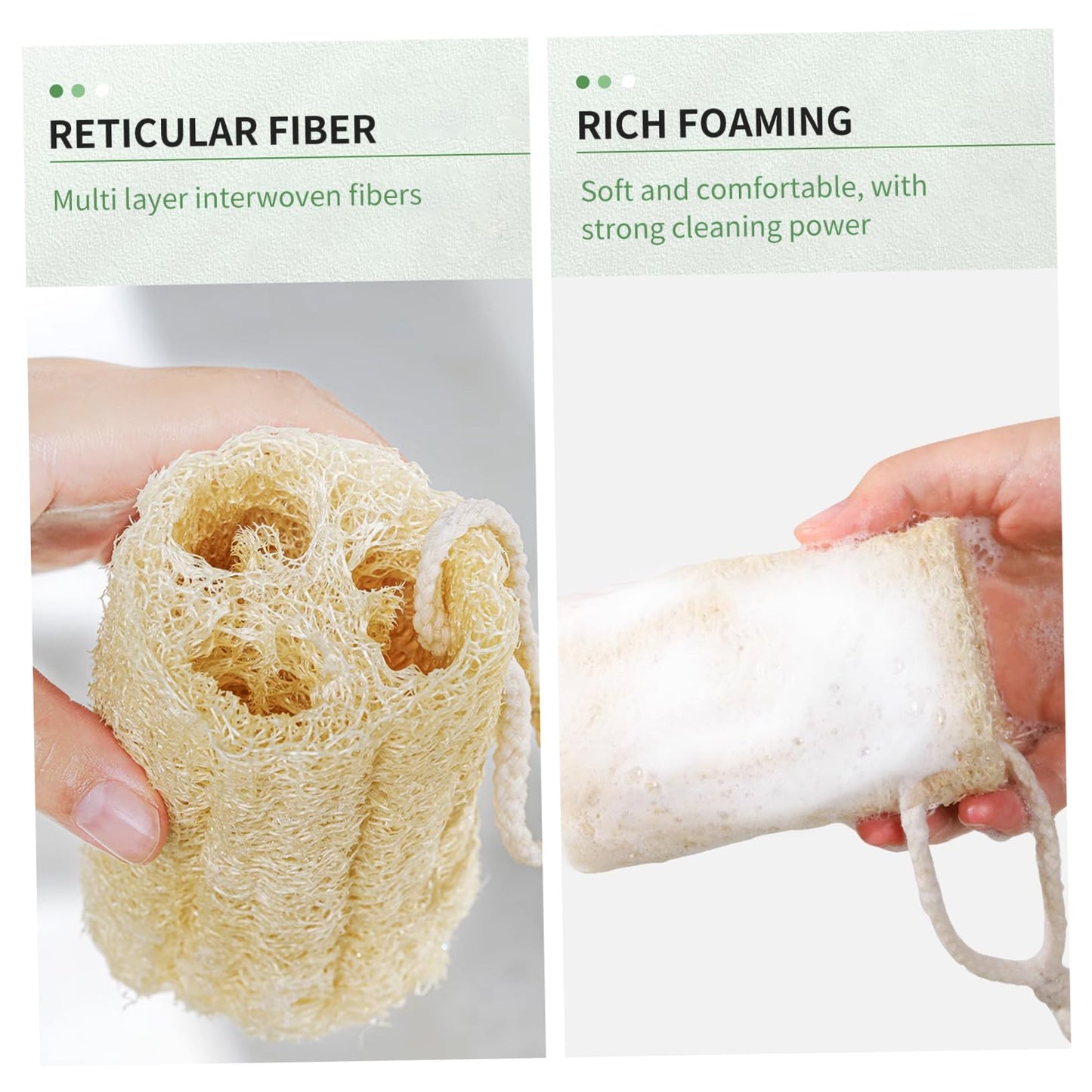 Organic Loofah Sponge, 4pcs Natural Loofah Sponge, Exfoliating Luffa Natural, Body Scrubber For Bathing, Organic for Shower and Kitchen Cleaning Beauty and Personal Care wyjbdwkzs