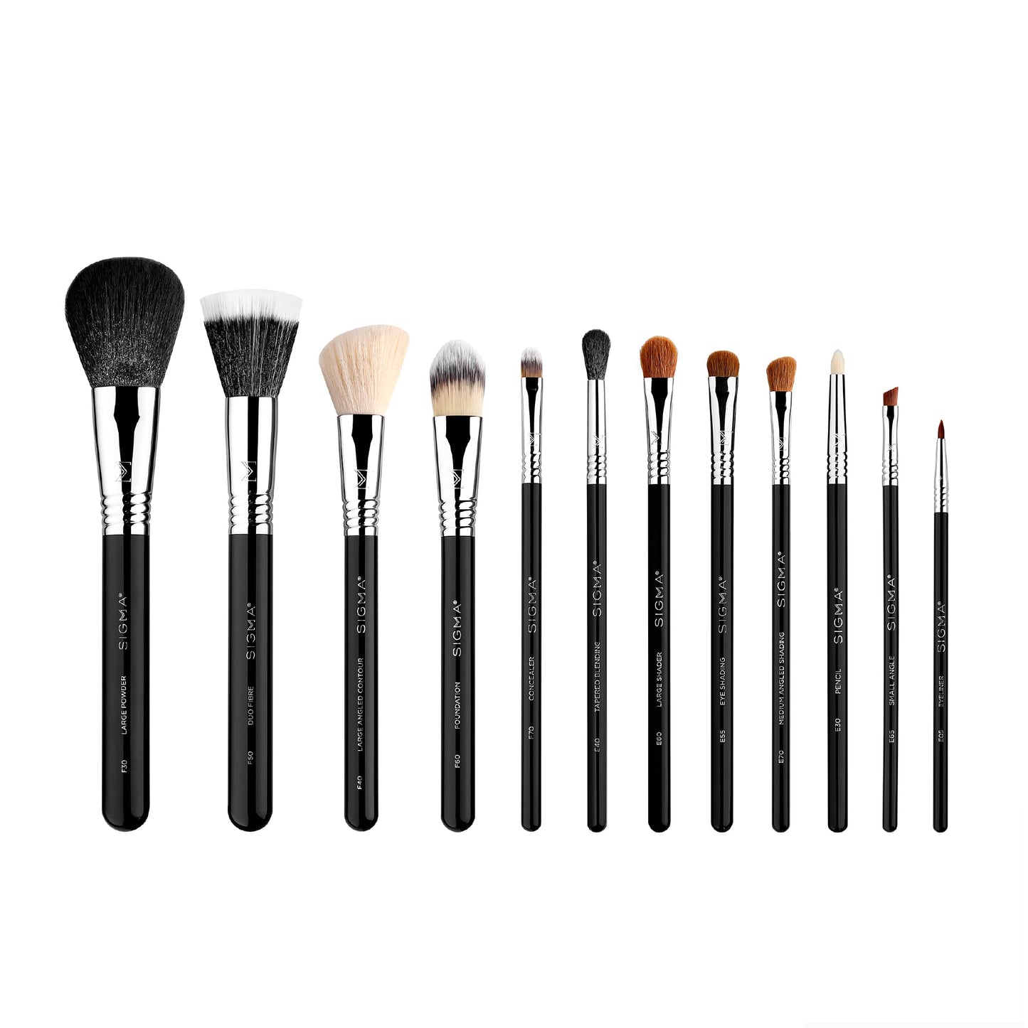 Sigma Beauty Essential Makeup Brushes Set - Professional Grade Makeup Brush Set with Premium Fibers and Sleek, Durable Handles for Face & Eyes Beauty & Personal Care Sigma Beauty