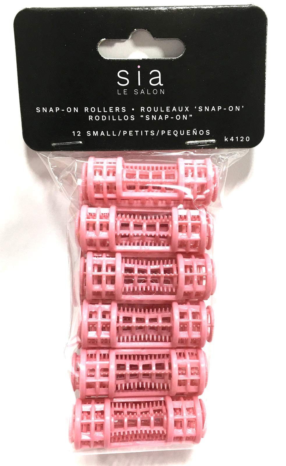 12pc Small Mini Tiny Snap On (Clip-On) Hair Rollers PINK Beauty & Personal Care Ameliana
