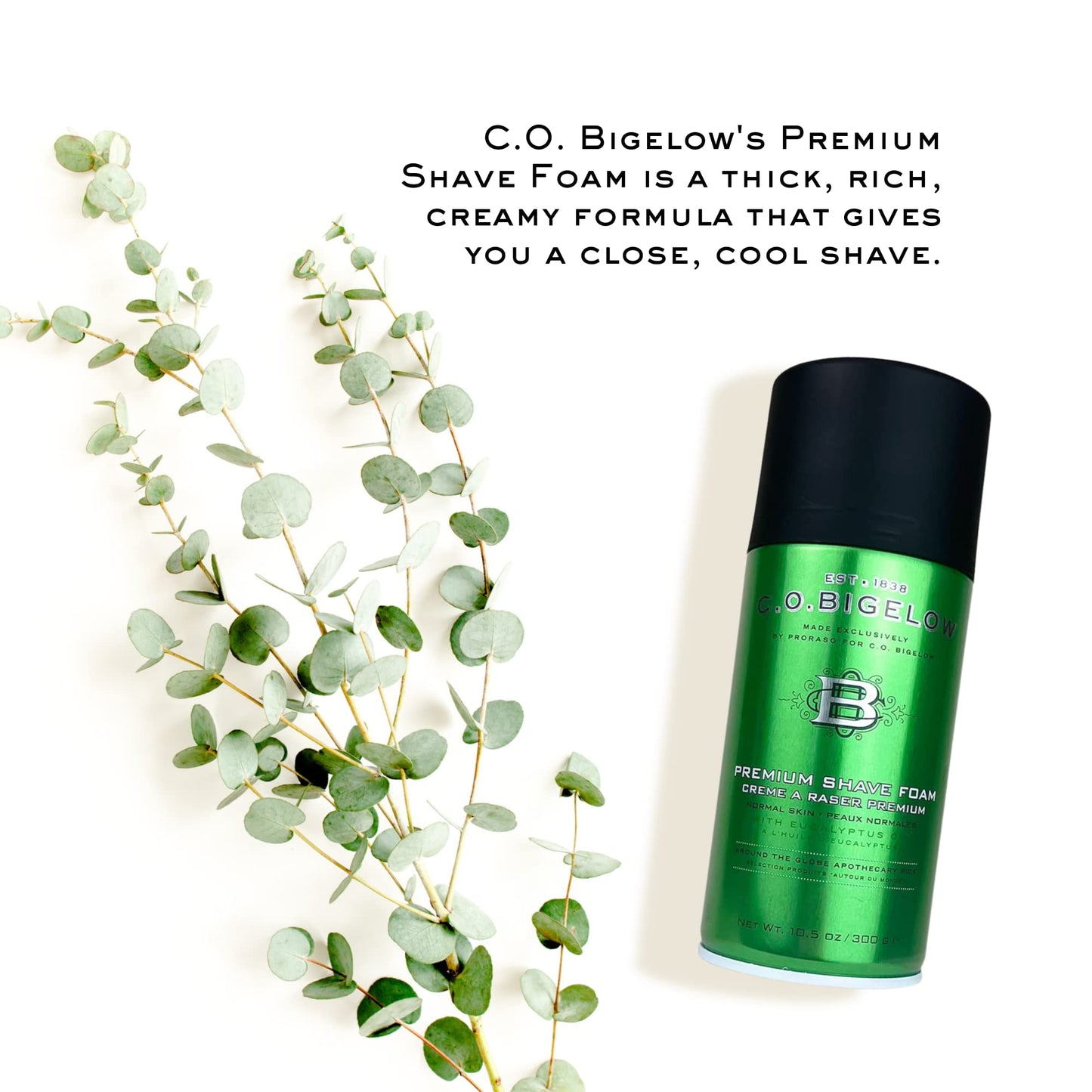 C.O. Bigelow Shaving Foam, 5.2 oz Mens Shaving Cream, Shave Foam for Men with Eucalyptus Oil for All Skin Types Beauty & Personal Care C. O. Bigelow