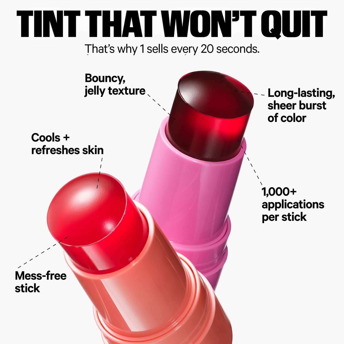 Milk Makeup Cooling Water Jelly Tint - Long-Lasting Sheer Lip + Cheek Stain with Firming Vegan Collagen + Hydrating Aloe - Transfer Proof, Buildable Beauty & Personal Care Milk Makeup