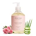 Deep Steep Liquid Hand Wash, Rosewater Aloe, 17.6 oz - Moisturizing Cleanser with Olive Oil, Aloe Vera, Glycerin & Hyaluronic Acid - Vegan, Clean Beauty & Personal Care Deep Steep