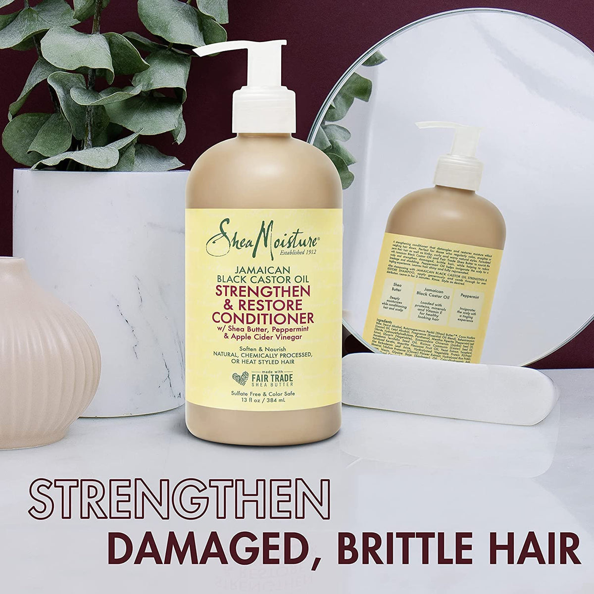 Shea Moisture Jamaican Black Conditioner Strength/Grow 13 Ounce (384ml) (2 Pack) Beauty & Personal Care SheaMoisture