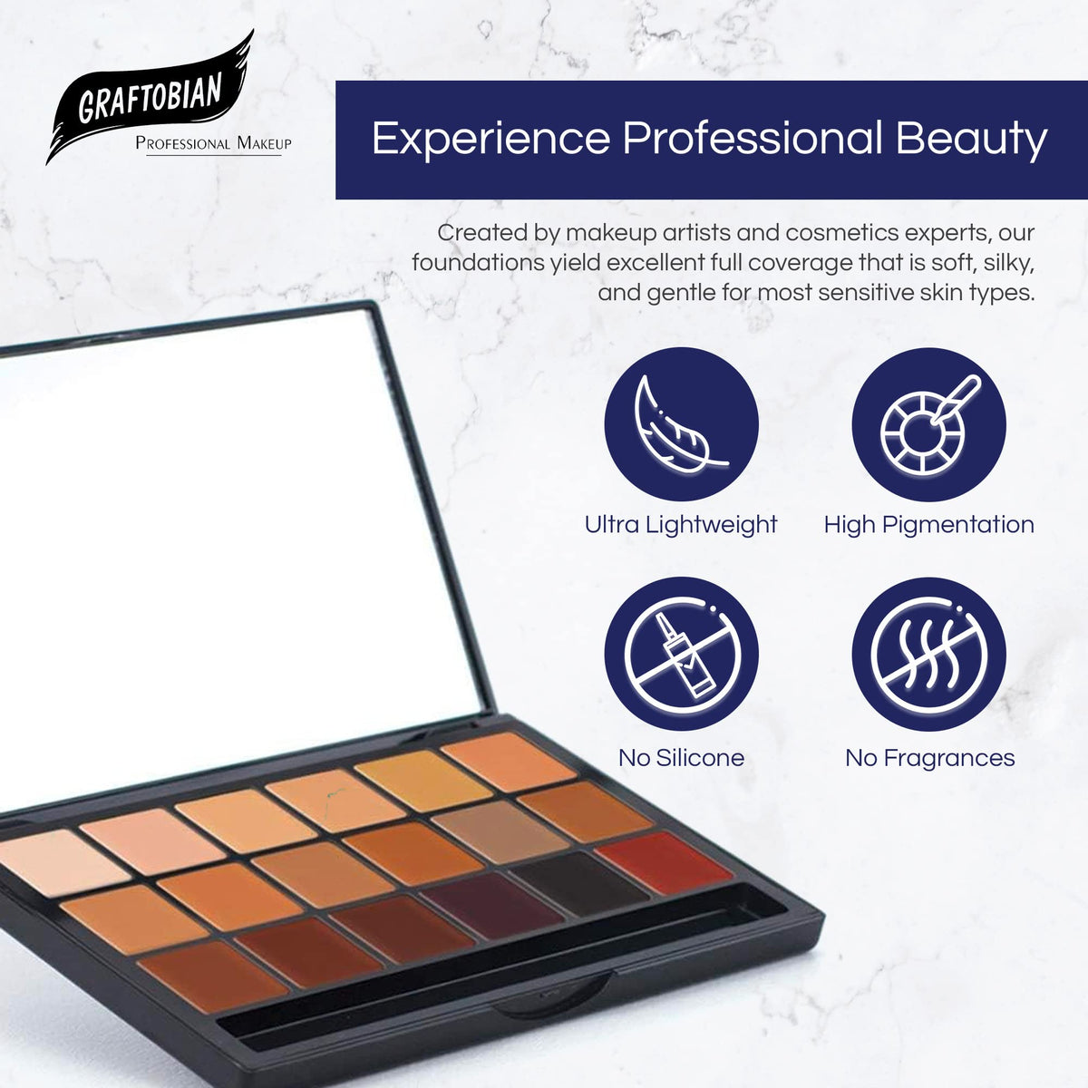 Graftobian UHD Cream Pro Inclusion Foundation Super Palette DeShawn Hatcher Beauty & Personal Care Graftobian