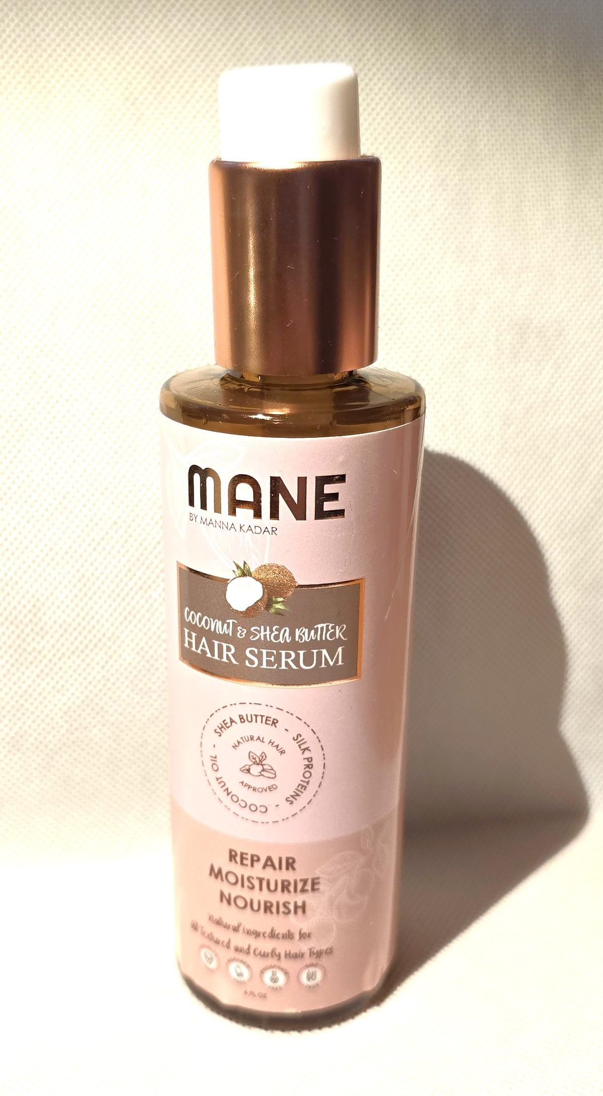 Manna Kadar Mane Coconut & Shea Butter Hair Serum, 6 oz, Pack of 2, Pink Beauty & Personal Care Manna Kadar