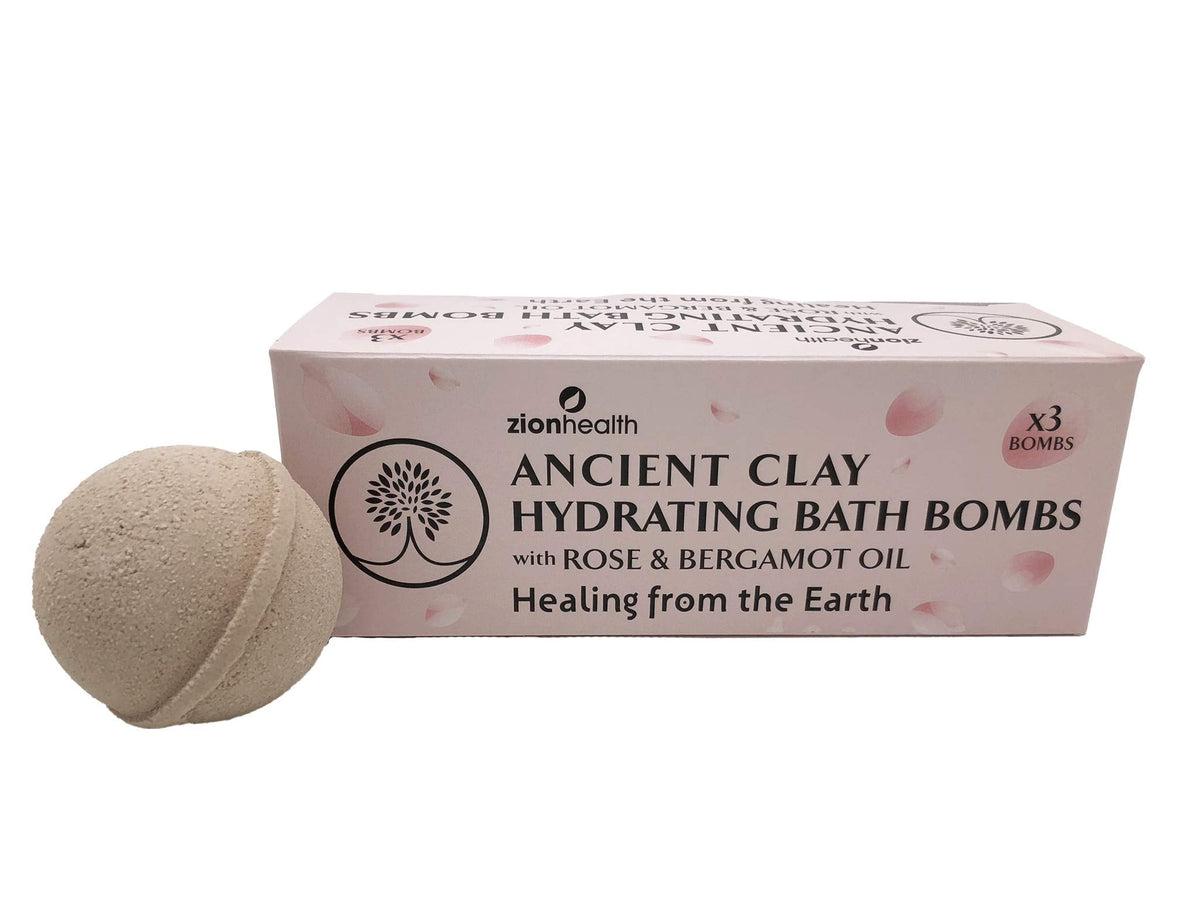 Bergamot Rose Hydrating Bath Bombs Zion Health 3 ct Bomb Beauty & Personal Care Zion Health
