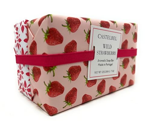 Castelbel Set of Wild Strawberry Fragranced Luxury Soap, (2) 7-Ounce Bars Beauty & Personal Care Castelbel