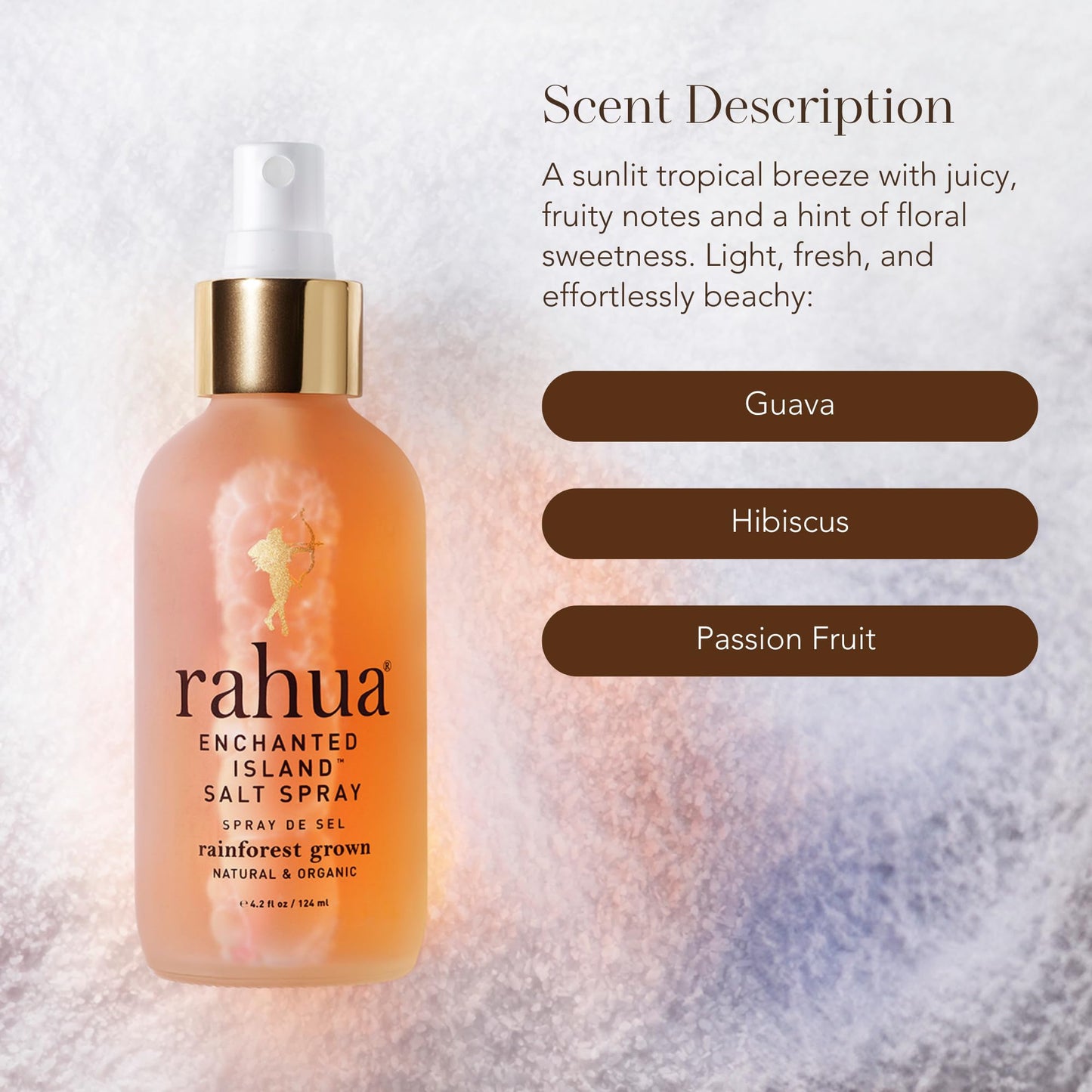 Rahua Enchanted Island Salt Spray, Vegan Texturizing Beach Waves Spray, Made with Sea Salt, Passion Fruit, Aloe, Morete Oil & Guayusa, Styling Mist Beauty & Personal Care Rahua
