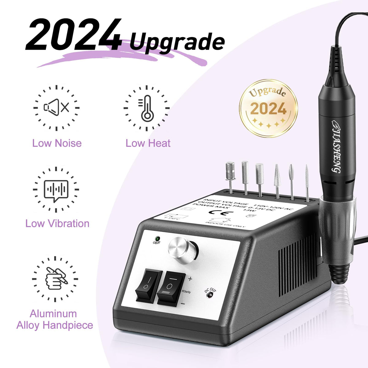 JIASHENG Professional Nail Drill, 20000rpm Electric Nail Drill Machine, Electronic Nail File Drills for Acrylic Nails Gel Nails Manicure Pedicure Beauty & Personal Care JIASHENG