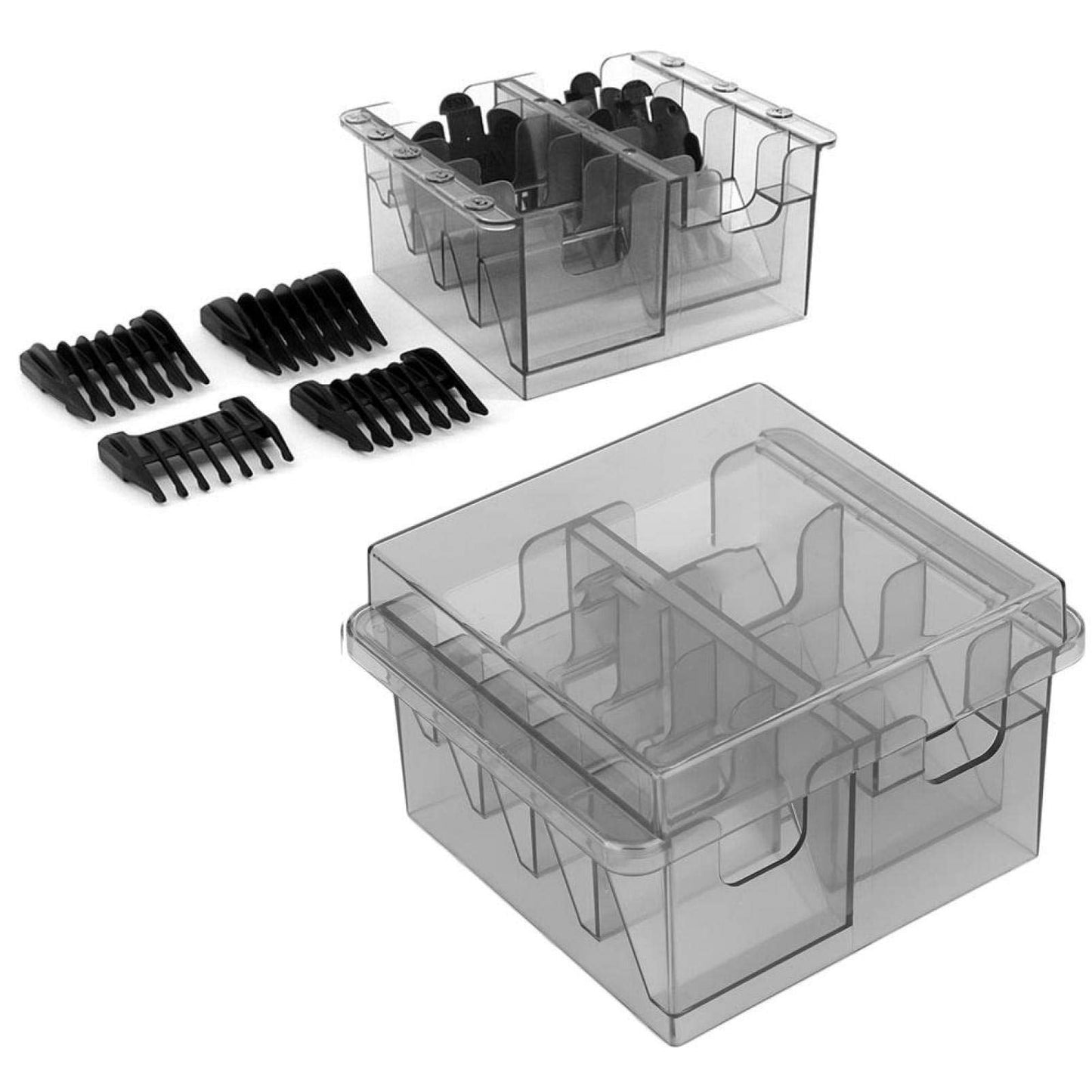 Limit Comb Storage Box Comb Storage Case Clipper Comb Holder Hair Clipper Rack for Hair Trimmers Clippers Salon Hairdressing Tool Transparent Gray Beauty and Personal Care Uxsiya