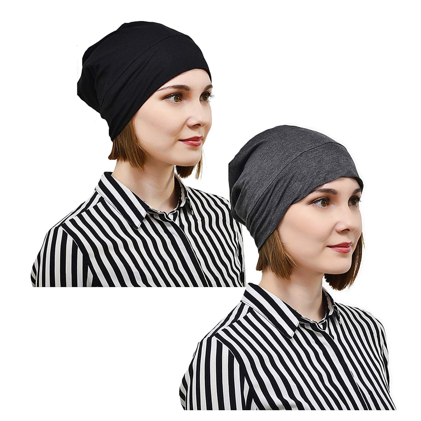 DREYOLIFE Sleep Cap - Hair Cover Satin Lined Cap Stay Lined Slouchy Beanie Hat Smooth Sleep Caps Beauty and Personal Care DREYOLIFE