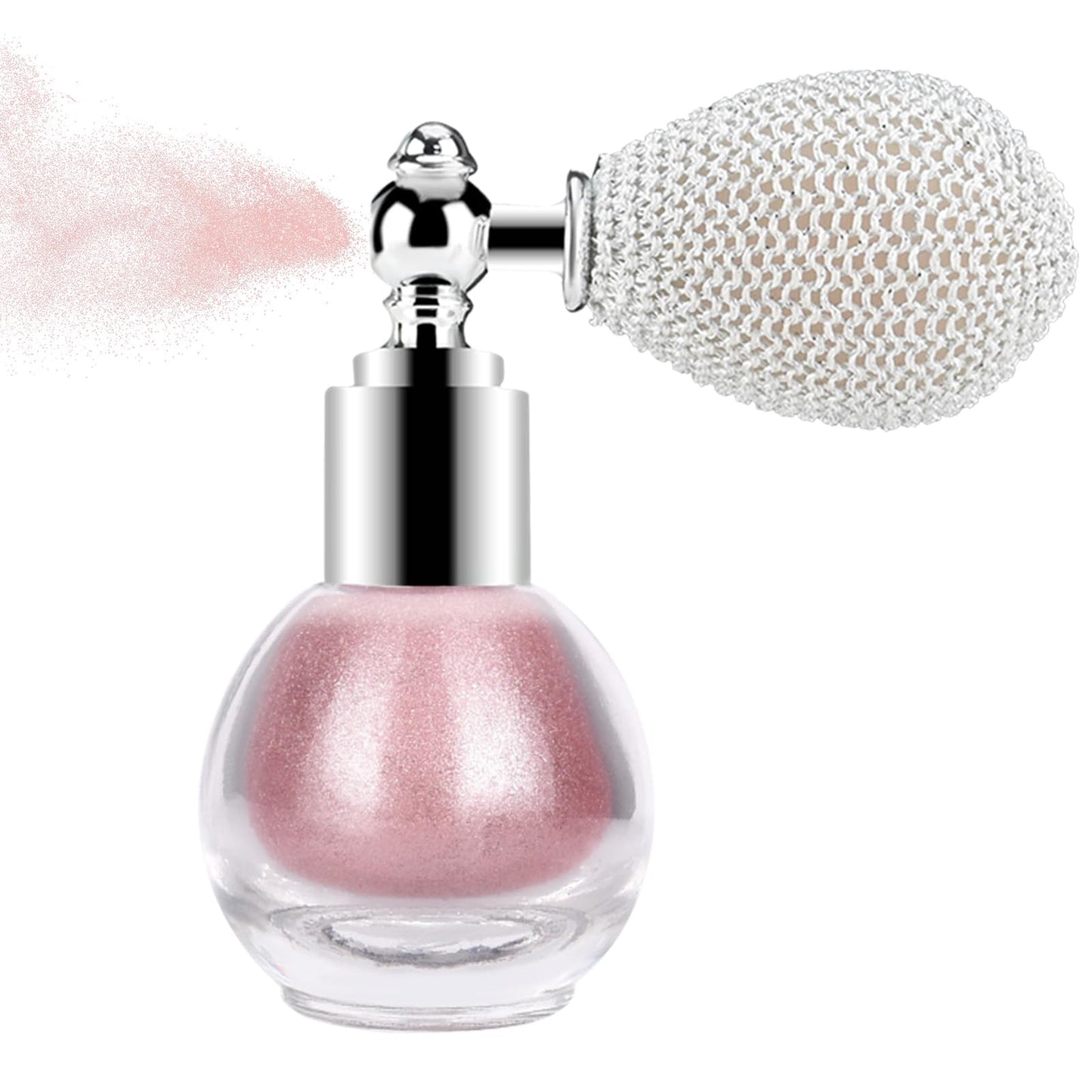 KYDA Highlighter Powder Spray, High Gloss Glitter Spray, Shimmer Sparkling Powder Makeup, for Face and Body Glitter Cosmetic-Soft Pink Beauty & Personal Care KYDA