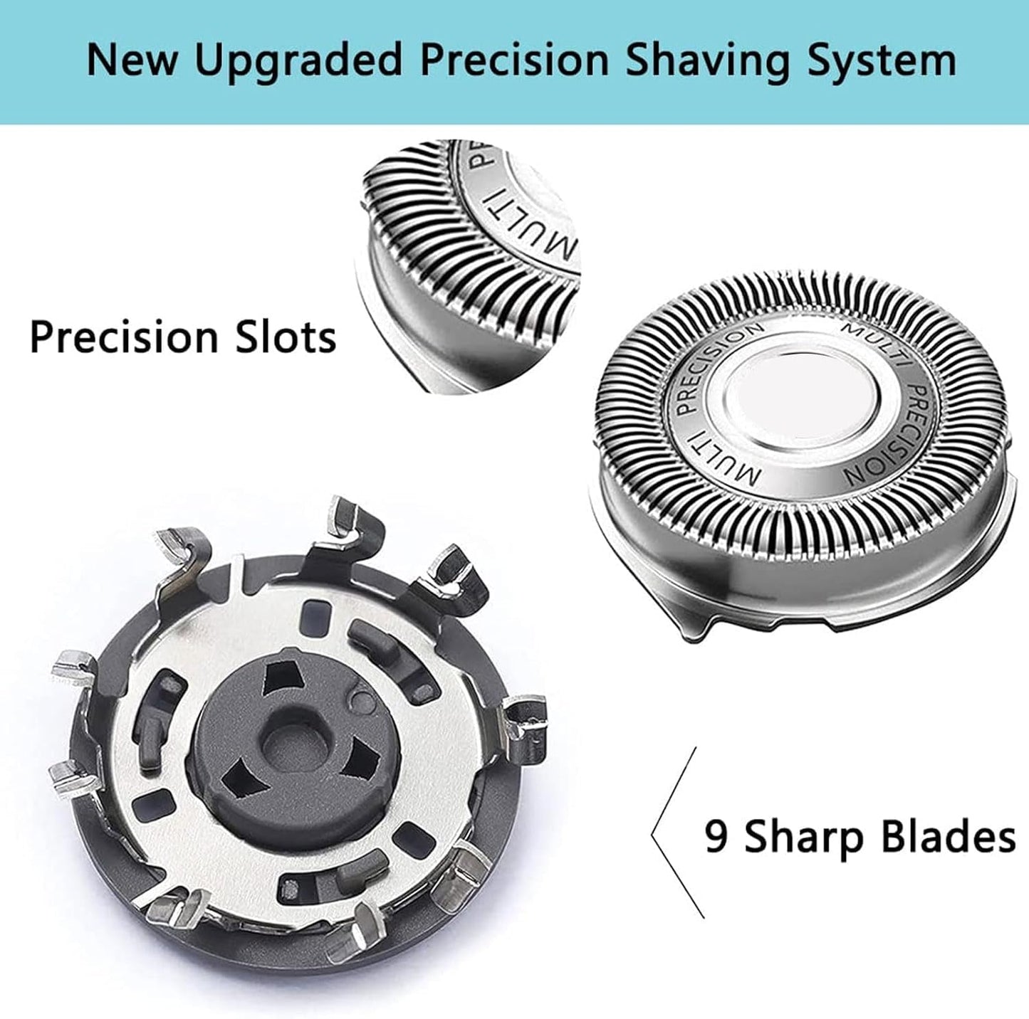 SH50 Replacement Shaving Head Compatible with Philips Series 5000 Razor Head, Only Fits for Round Shell Half Cutter-Head Models S5370/84, S5370/81 Beauty and Personal Care Gleway