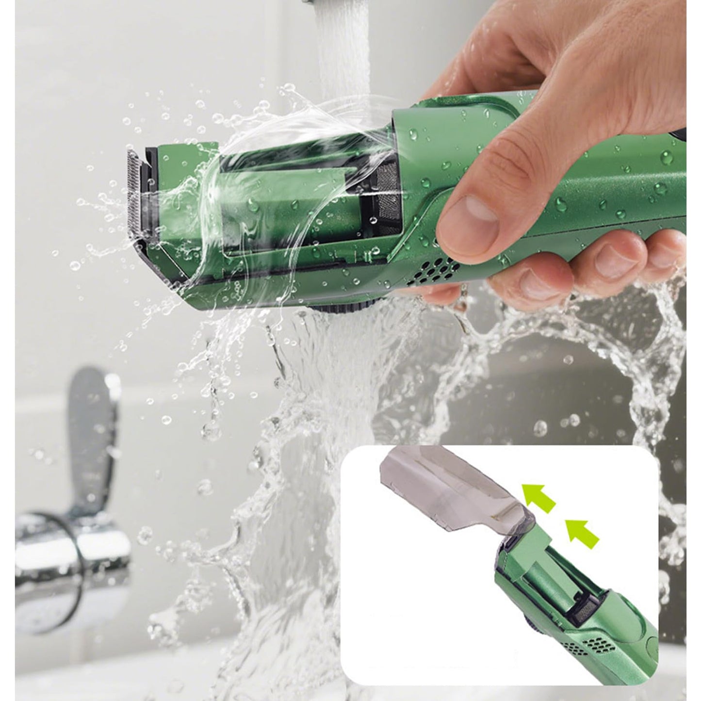 Shurhome Home Use Electric Hair Cutter ABS Stainless Steel Texture Nonslip Ergonomic Handle Suitable for Precise Hair Trimming Automat Beauty and Personal Care Shurhome