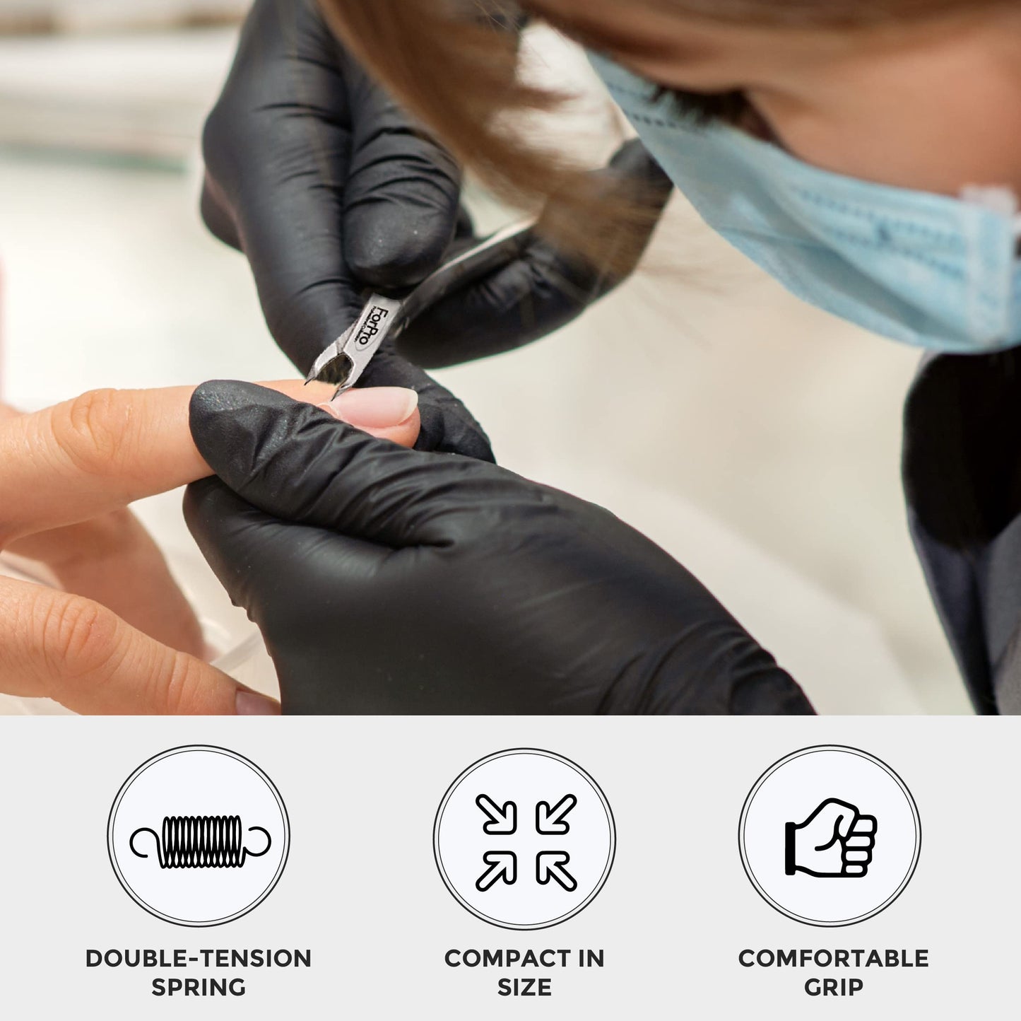 ForPro Professional Collection Cobalt Cuticle Nipper, Stainless Steel Cuticle Nipper for Trimming Cuticles and Hangnails, ¼ Jaw Beauty & Personal Care ForPro Professional Collection