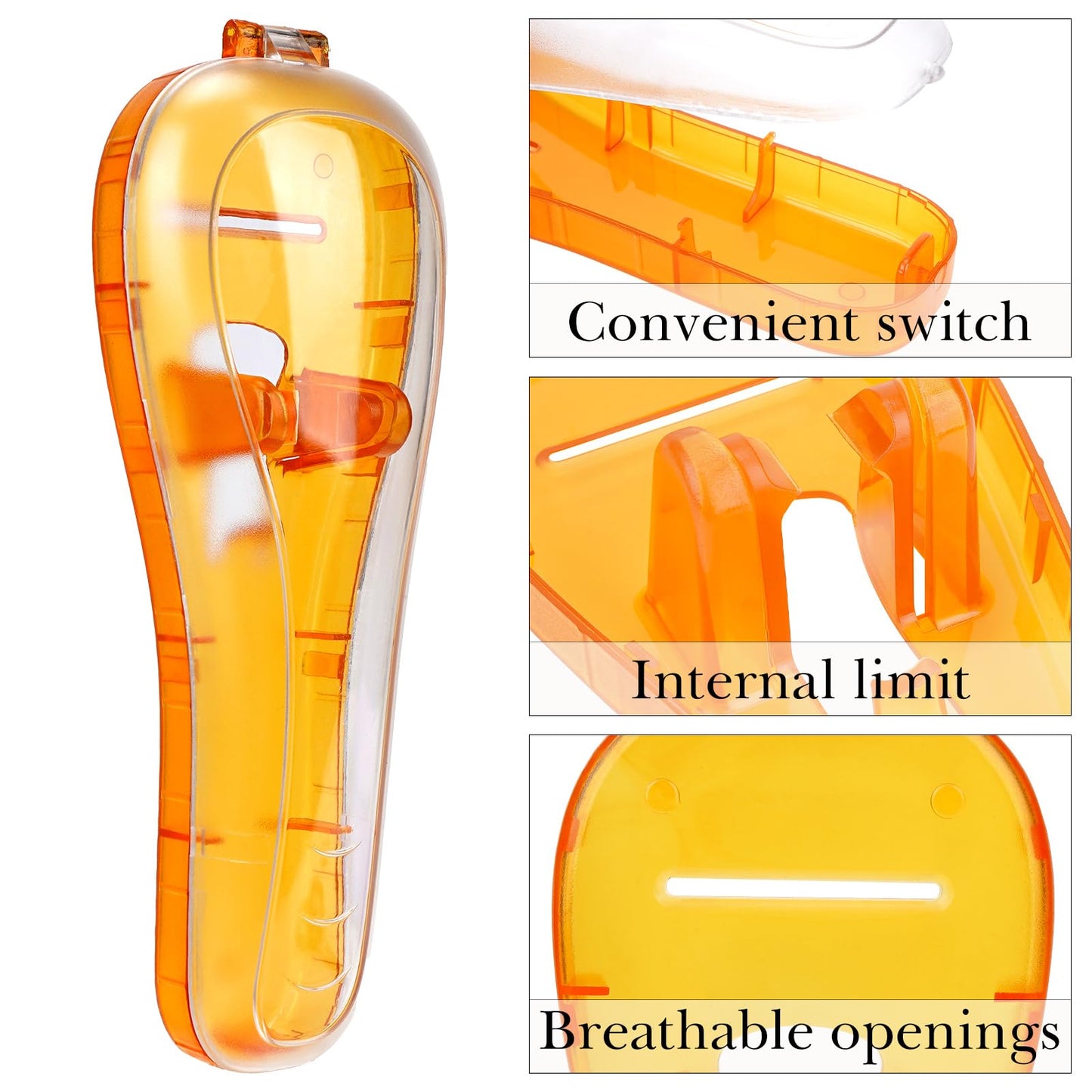 Linkidea 2 Pcs Portable Travel Razor Holder, Protective Razor Case Compatible with Fusion 5 ProGlide, Sensor 3, SkinGuard, Pace 6 Pro (Orange) Beauty and Personal Care Linkidea