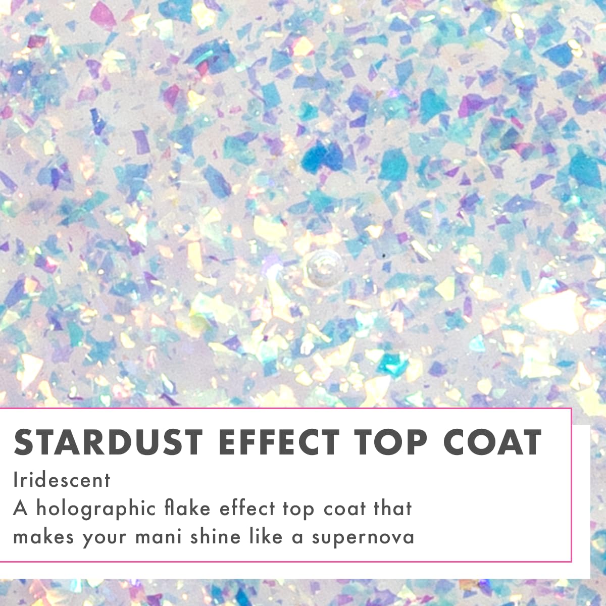 Olive & June Long Lasting Nail Polish Top Coat, Stardust Effect