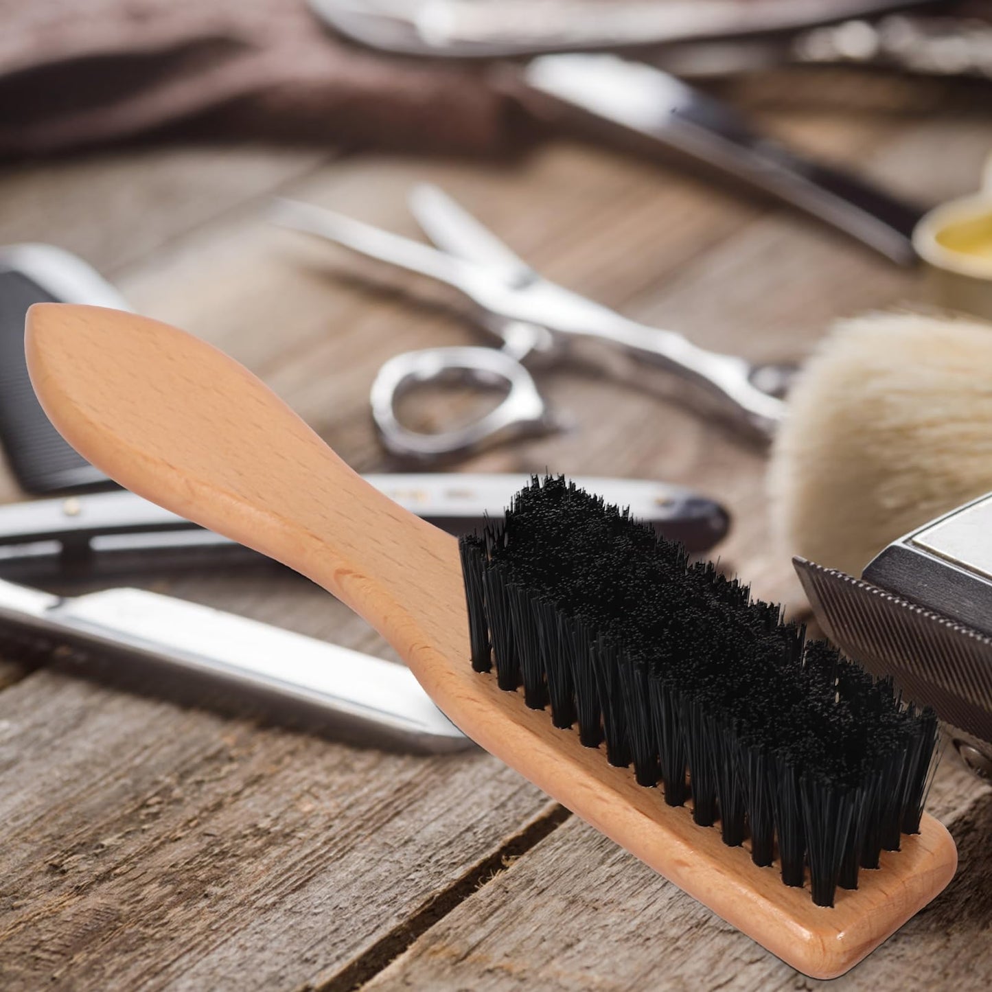Beech Handle Boar Bristle Beard Brush Wood Mustache Brush Soft Hair Bristles Beard Grooming Brush Shaving for Men Beard Comb for Men Beard Beard Beauty and Personal Care Healifty