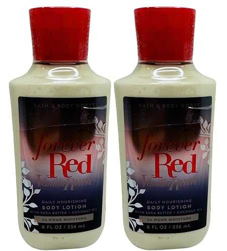 Bath & Body Works Womens Forever Red Vanilla Rum Body Lotion 8 Ounces Each Pack of 2 Beauty & Personal Care Bath & Body Works