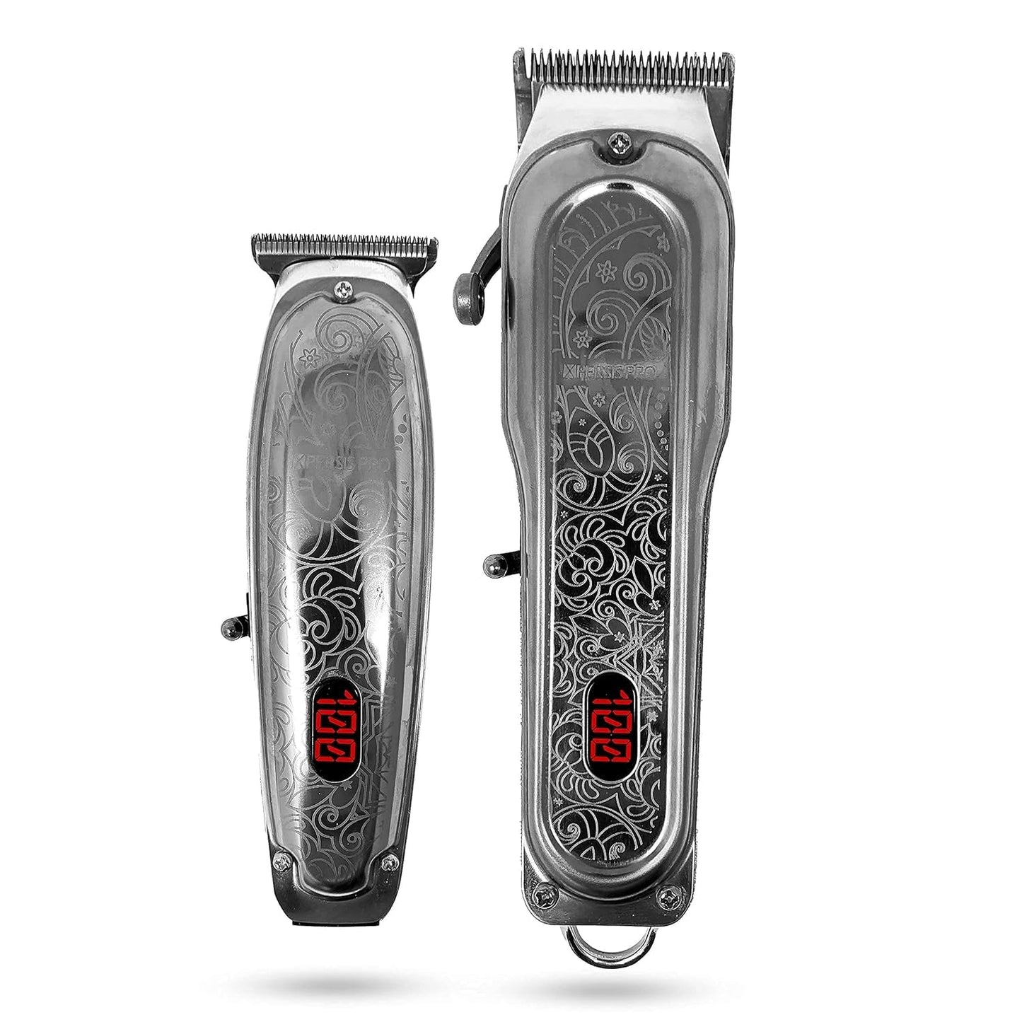 XPERSIS PRO Cordless Hair Clipper + Hair Trimmer for Mens and Barbers +Shaver with Sharp Blades, Cord/Cordless Electric Razor for Mens Silver & Blue Beauty and Personal Care XPERSIS