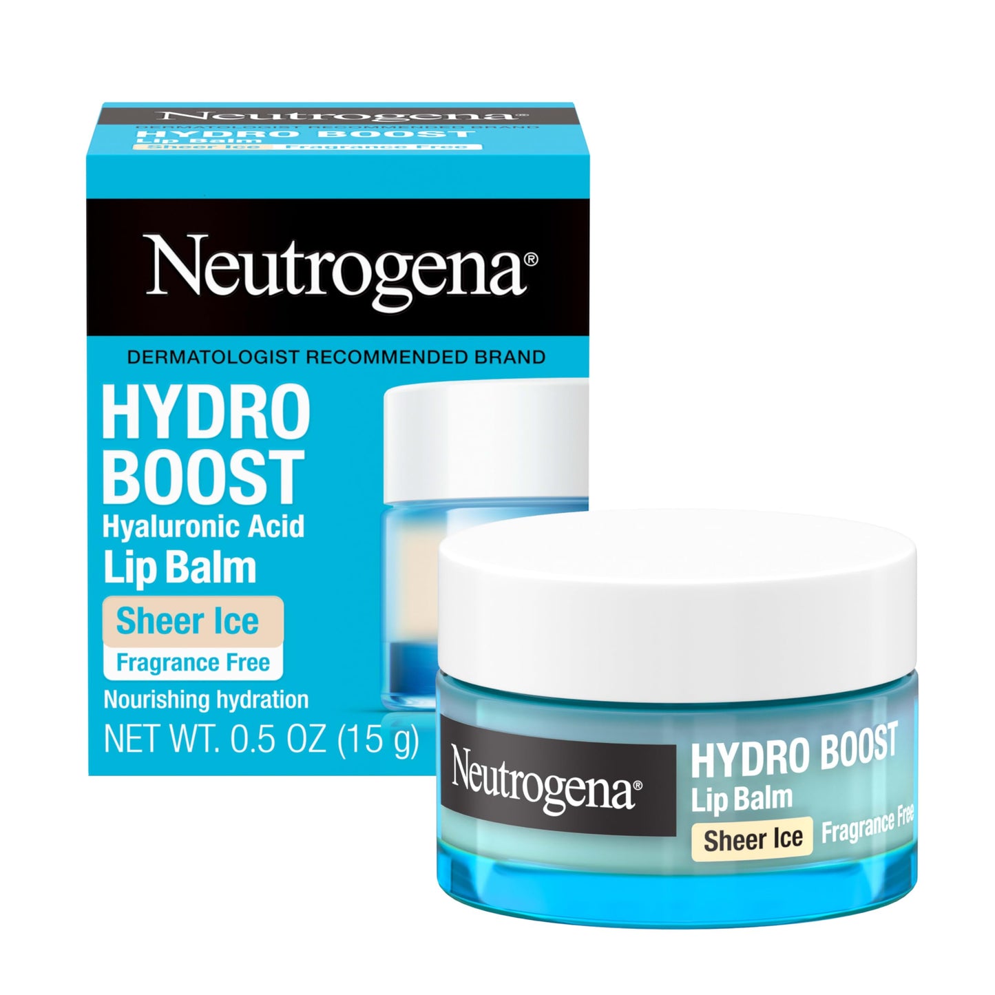 Neutrogena Hydro Boost Hyaluronic Acid, Unscented Lip Balm Leaves Lips Feeling Hydrated, Sheer Ice Nude Lip Balm with a Sweet Sugar Flavor, Fragrance Beauty & Personal Care Neutrogena