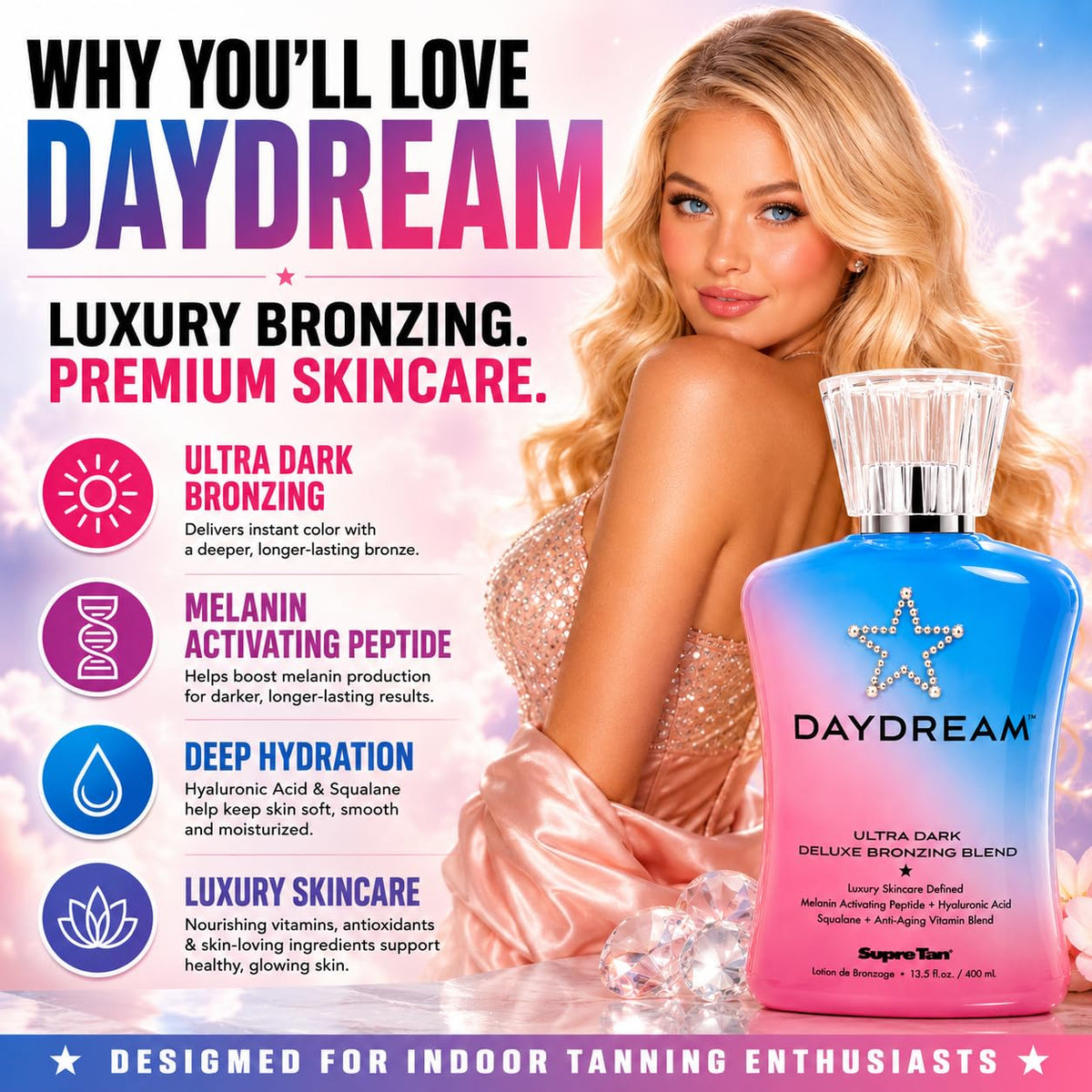 Daydream Ultra Dark Deluxe Bronzing Blend w/Cosmetic Natural Bronzers 13.5oz