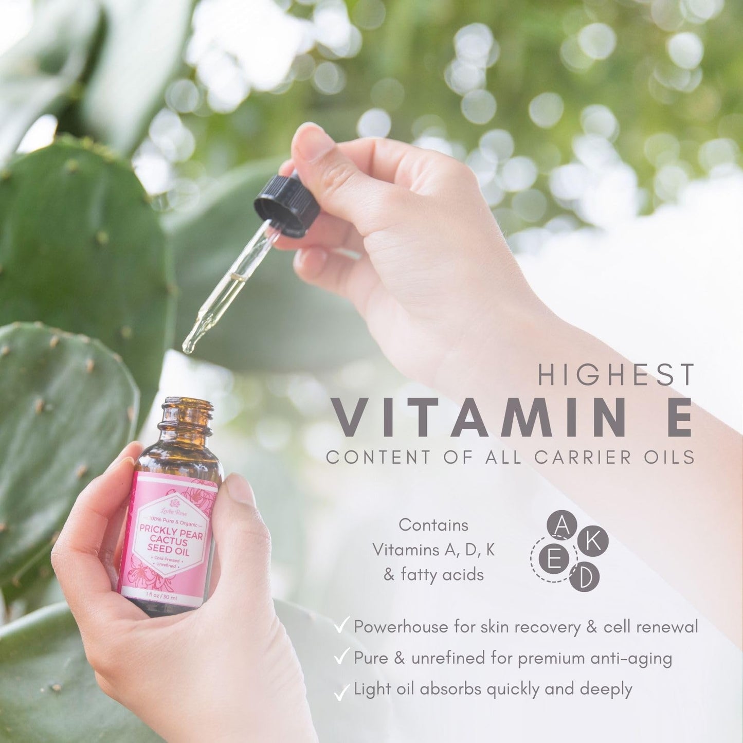 Leven Rose Prickly Pear Seed Oil (Barbary Fig) 100% Pure Organic Prickly Pear Oil, Extra Virgin, Cold Pressed, All Natural Face, Dry Skin & Body Beauty & Personal Care Leven Rose