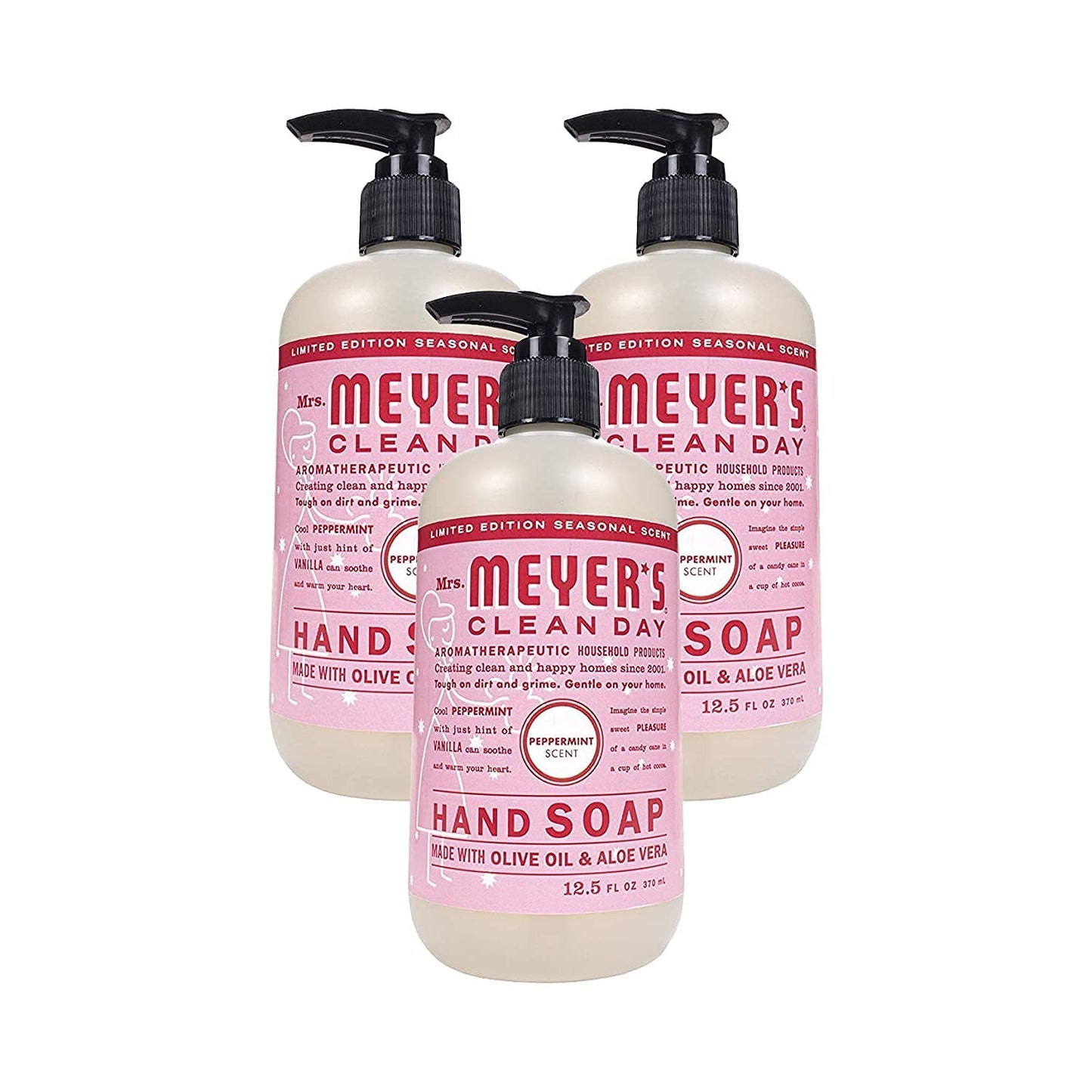 Mrs. MEYER'S Clean Day Liquid Hand Soap, Peppermint, 12.5 oz (Pack of 3) Beauty & Personal Care Mrs. MEYER'S