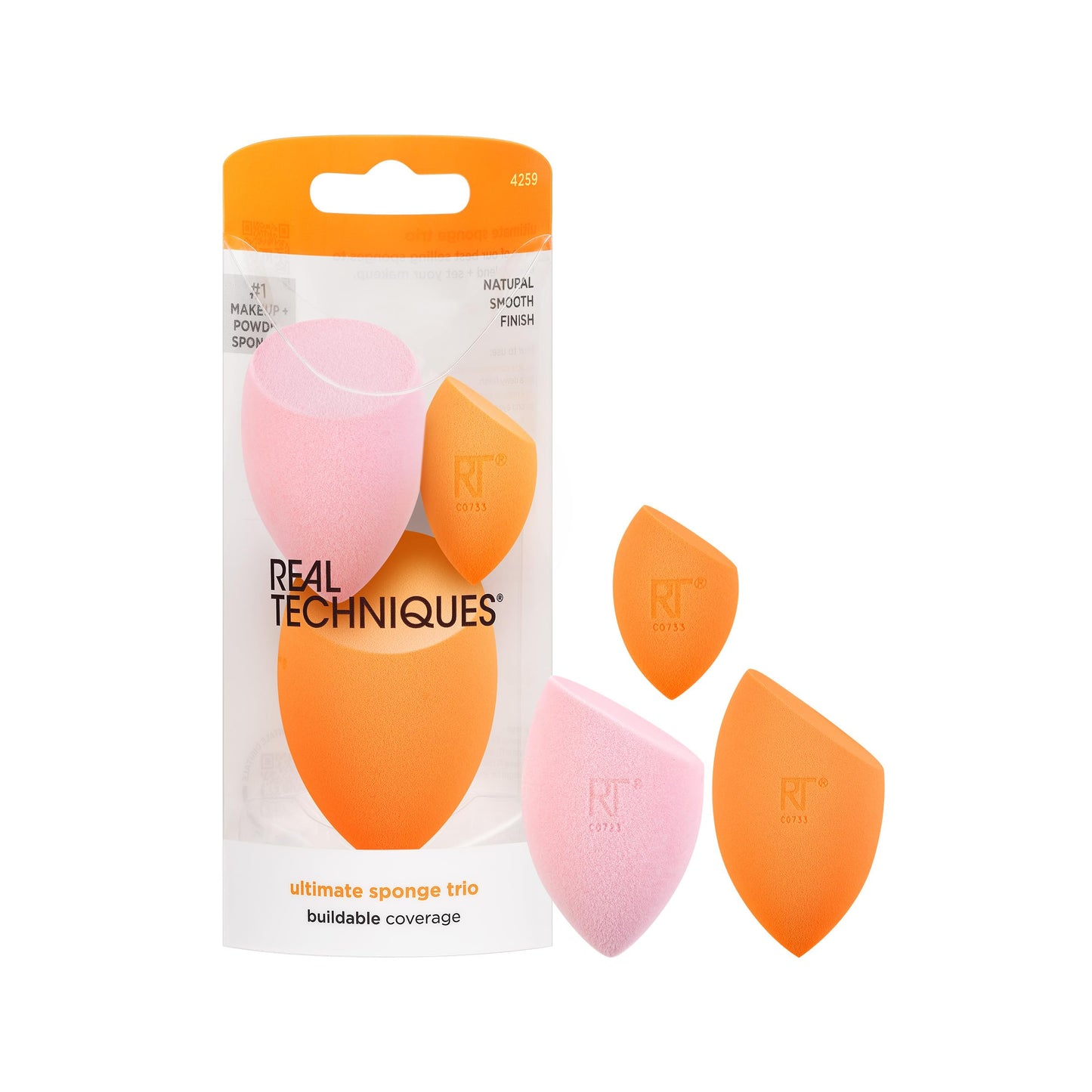 Real Techniques Ultimate Makeup Sponge Trio, Makeup Blending Sponges, For Liquid, Cream, & Powder Products, Powder & Foundation Sponges, Mini Makeup Beauty & Personal Care Real Techniques