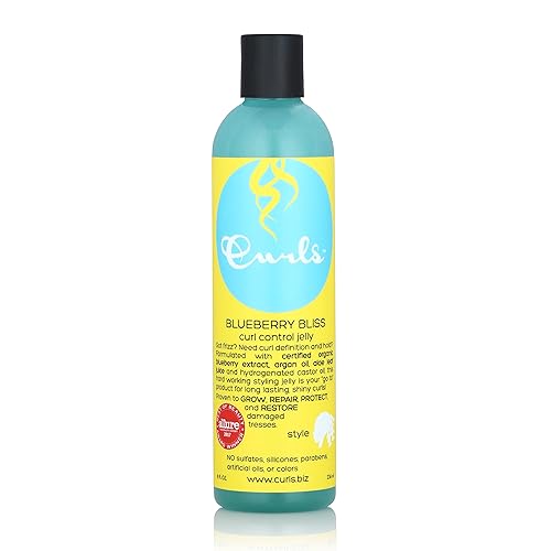 Curls Blueberry Bliss Control Jelly - 8 oz, Define & Defrizz, Wash and Go's, Twist Outs & Braid Outs, for Wavy, Curly, and Coily Hair Types Beauty & Personal Care Curls