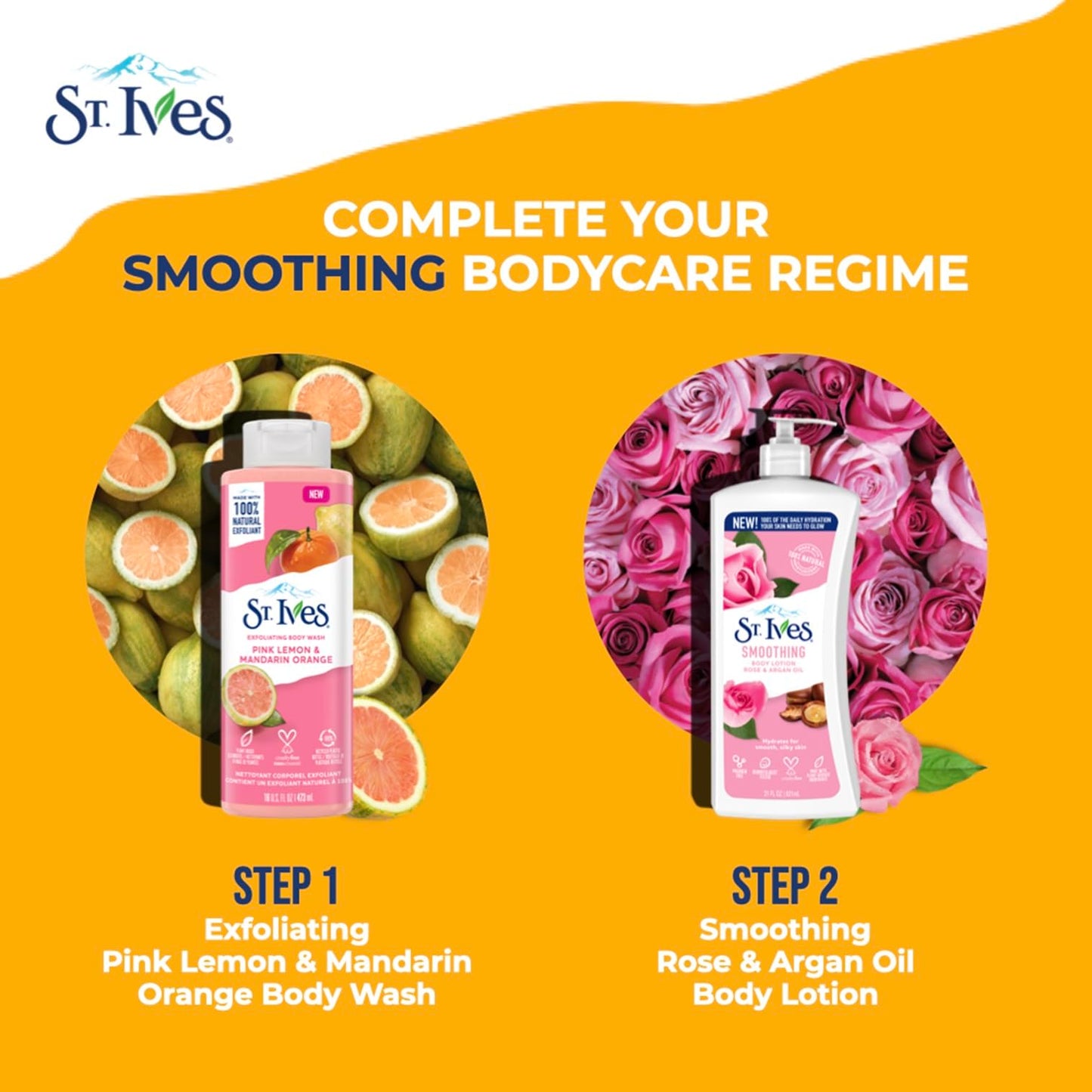 St. Ives Pink Lemon & Mandarin Orange Exfoliating Body Wash 16 Fl Ounces Beauty & Personal Care St. Ives