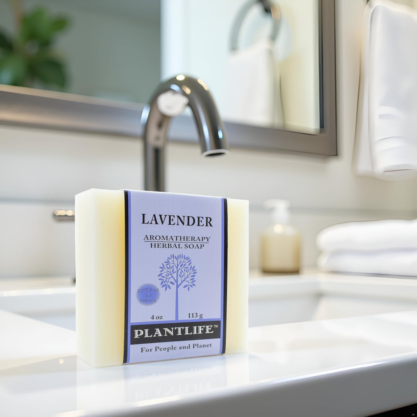 Plantlife Lavender Bar Soap - Moisturizing and Soothing Soap for Your Skin - Hand Crafted Using Plant-Based Ingredients - Made in California 4oz Bar Beauty & Personal Care Plantlife