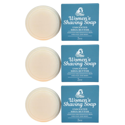 Women's Fragrance Free Shea Butter Shaving Soap - Ideal for Sensitive Skin, Long Lasting, and Perfect for Shaving Legs - Moisturizes and Rehydrates Beauty and Personal Care G.B.S