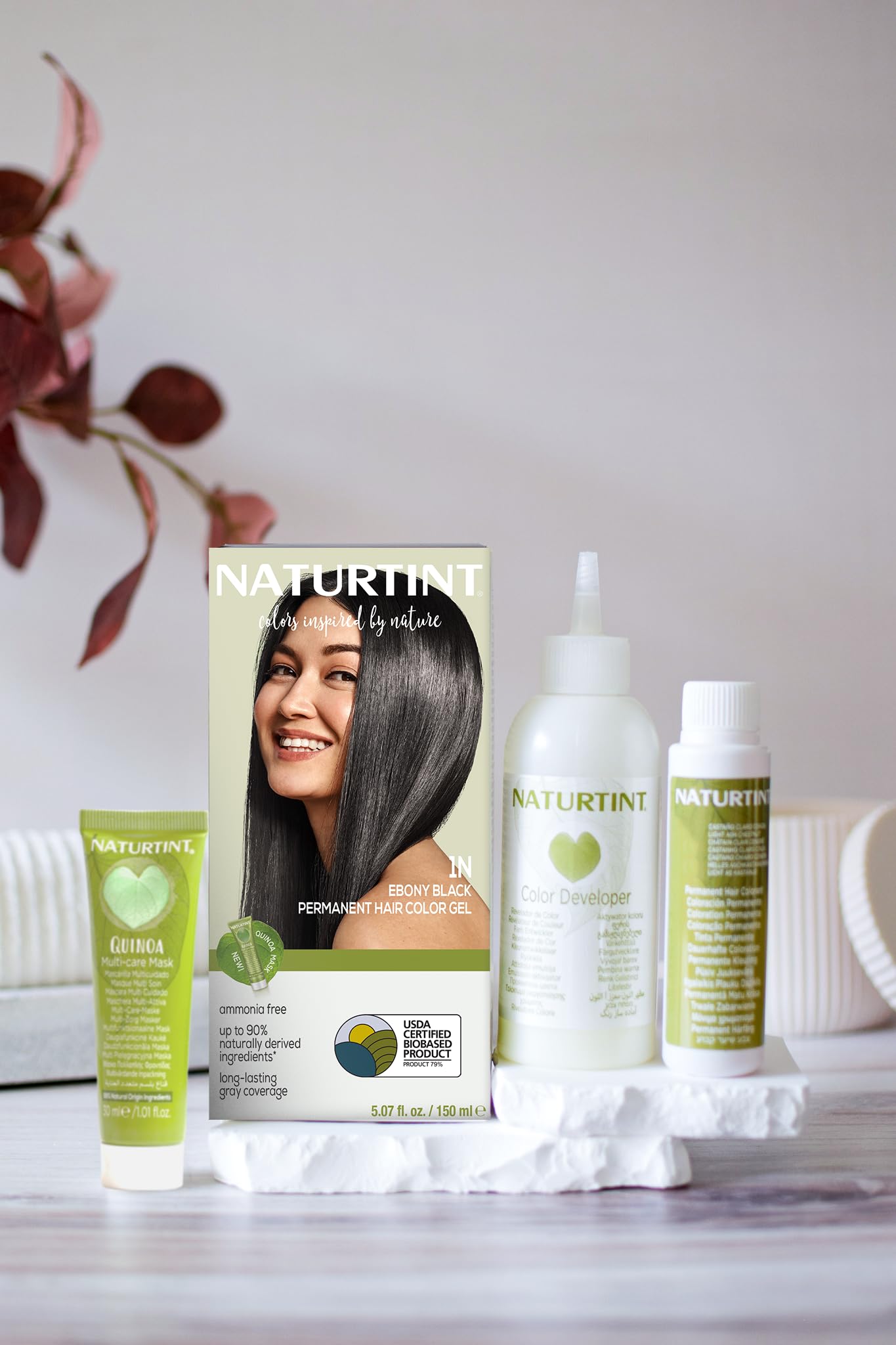 Naturtint 1N Ebony Black Permanent Hair Color (Pack of 1), Ammonia Free, Vegan, Cruelty Free, up to 100% Gray Coverage, Long Lasting Results Beauty & Personal Care Naturtint