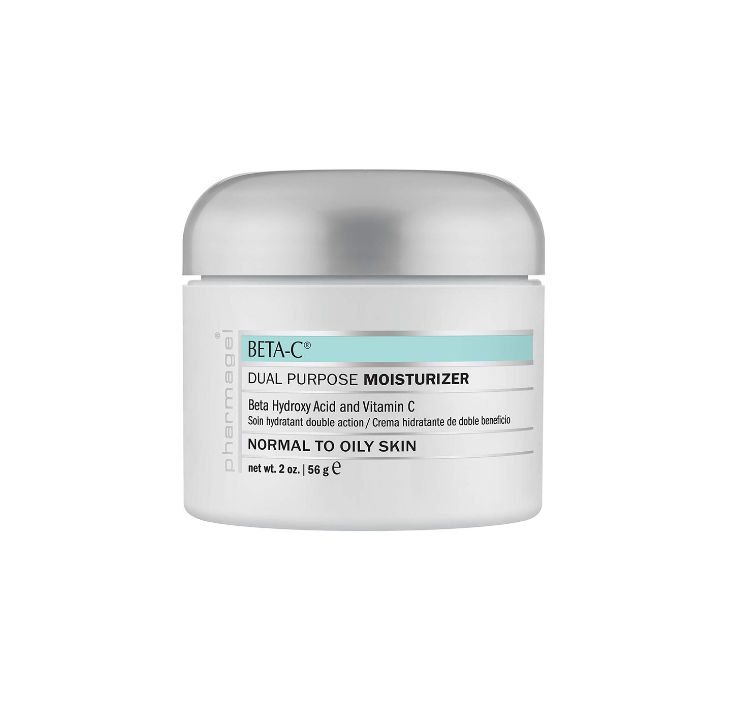 Pharmagel Beta-C Dual Action Moisturizer Normal to Oily Skin | Brightening and Smoothing Face Moisturizer | Pore Minimizer & Rejuvenation - 2 oz. Beauty & Personal Care Pharmagel