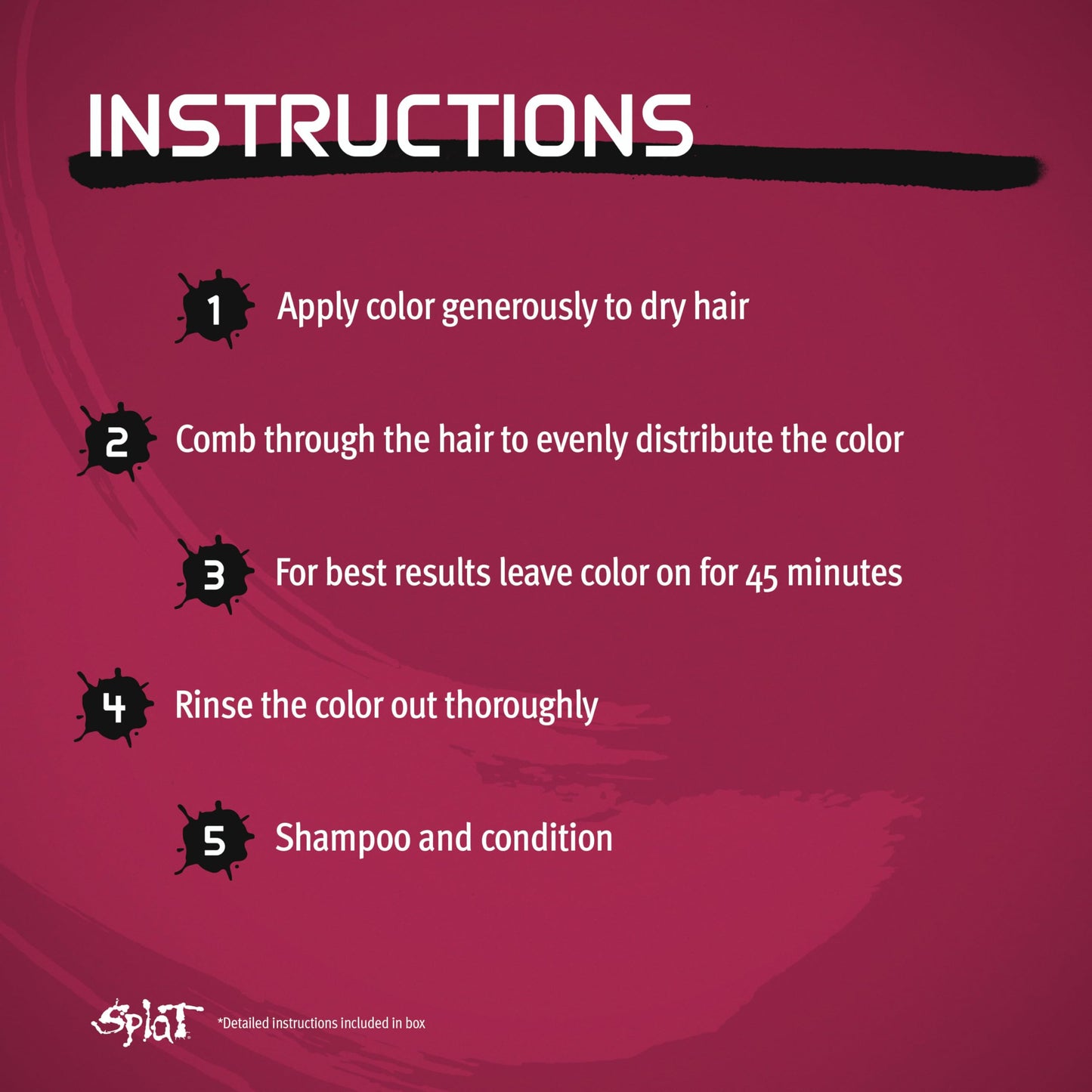 Splat Midnight Pink Sapphire Semi Permanent Hair Dye Kit, 1 Application, Includes Deep Reconstructor Conditioner, Lasts 30 Washes, No Bleach Required Beauty & Personal Care Splat