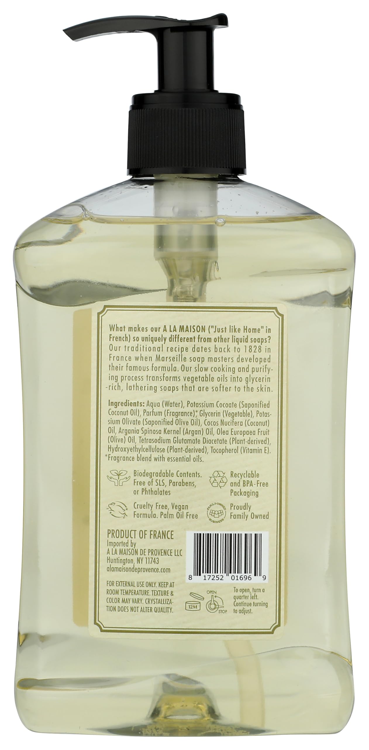 A LA MAISON White Ginger Natural Hand Wash Made with Essential Oils - Biodegradable, Plant-Based, Vegan, Cruelty-Free 16.9 Fl Oz (Pack of 1) Beauty & Personal Care A LA MAISON