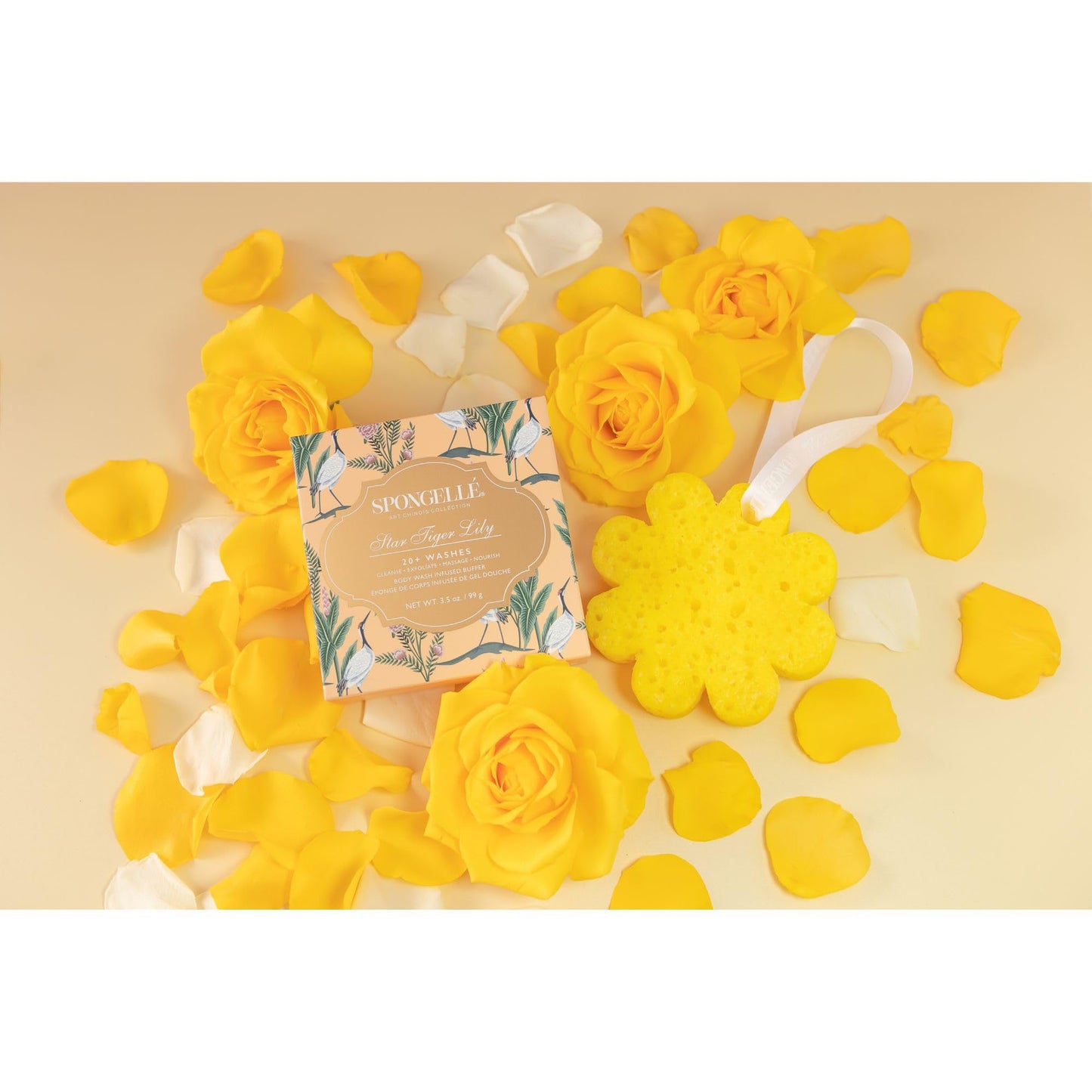 Spongellé Art Chinois Body Wash Infused Luxury Bath Buffer - Cleanses, Exfoliates, Massages & Nourishes Skin - All?in?One Aromatic Bath Sponge for 20+ Beauty and Personal Care SPONGELLÉ