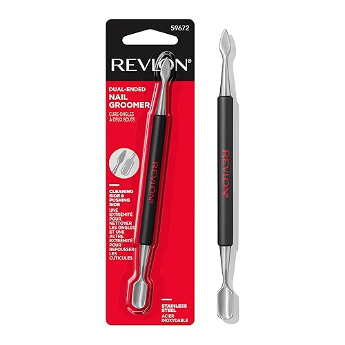 Revlon Expert Dual-Ended Nail Groomer, Stainless Steel Manicure Tool, Clean Under Fingernails and Lift Cuticles, 1 Count Beauty & Personal Care REVLON