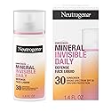 Neutrogena Purescreen+ Invisible Daily Defense Mineral Sunscreen for Face with SPF 30, Broad Spectrum Mineral Sunscreen with Vitamin E, Water Beauty & Personal Care Neutrogena
