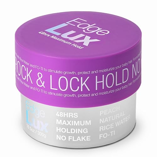 Lux Collection Edge Control Gel for 4C Hair - 48 Hour Maximum Hold Edge Control, Edge Lux with Castor Oil, Keratin & Biotin, Non-Flaking Styling Gel Beauty & Personal Care Lux Collection
