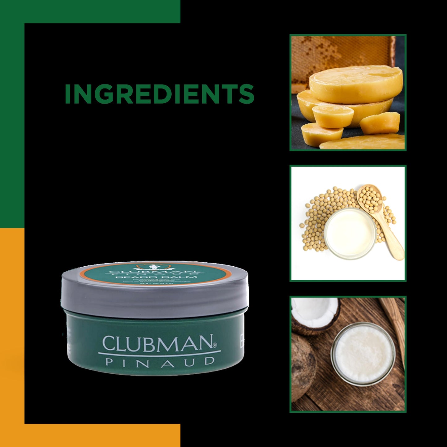 Clubman Pinaud Beard Balm - Nourishing & Conditioning Beard Balm for Men, Strong Hold, 2 oz Beauty & Personal Care Clubman