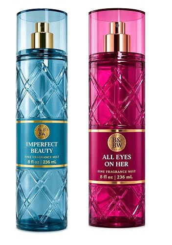 Bath & Body Works Imperfect Beauty + All Eyes On Her Fine Fragrance Mist 2-Pack - Floral Fruity Perfume Set Beauty & Personal Care Bath & Body Works