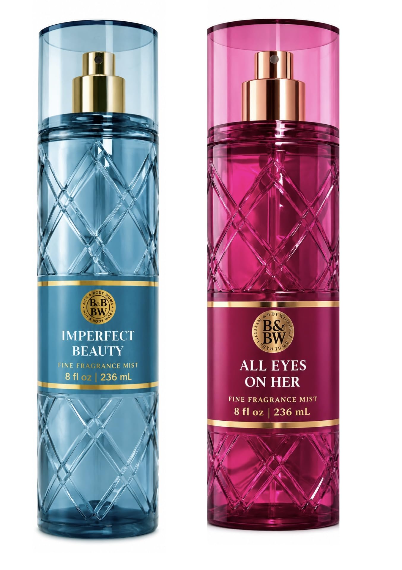 Bath & Body Works Imperfect Beauty + All Eyes On Her Fine Fragrance Mist 2-Pack - Floral Fruity Perfume Set Beauty & Personal Care Bath & Body Works