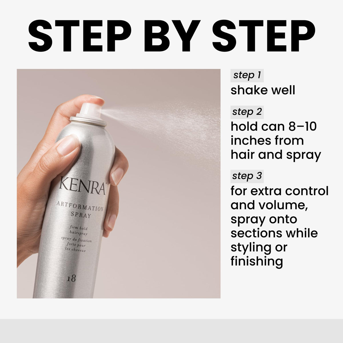 Kenra Professional Artformation Spray 18 80% | Firm Hold Hairspray | Volume & Styling Control | Fast-dying Formula| All Hair Types | 10 oz