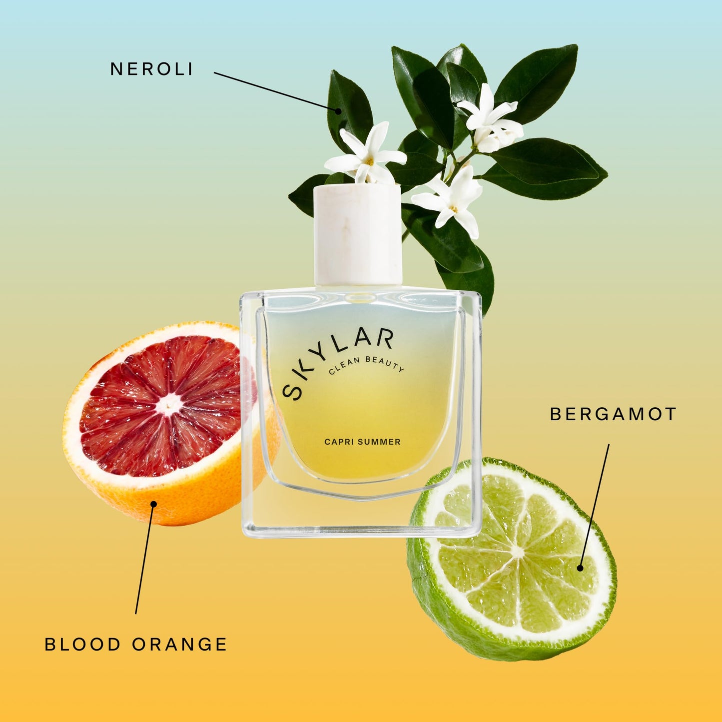 Skylar Capri Summer Eau de Parfum - Hypoallergenic & Clean Perfume for Women & Men, Vegan & Safe for Sensitive Skin - Fruity Citrus Perfume, Bergamot Beauty & Personal Care Skylar