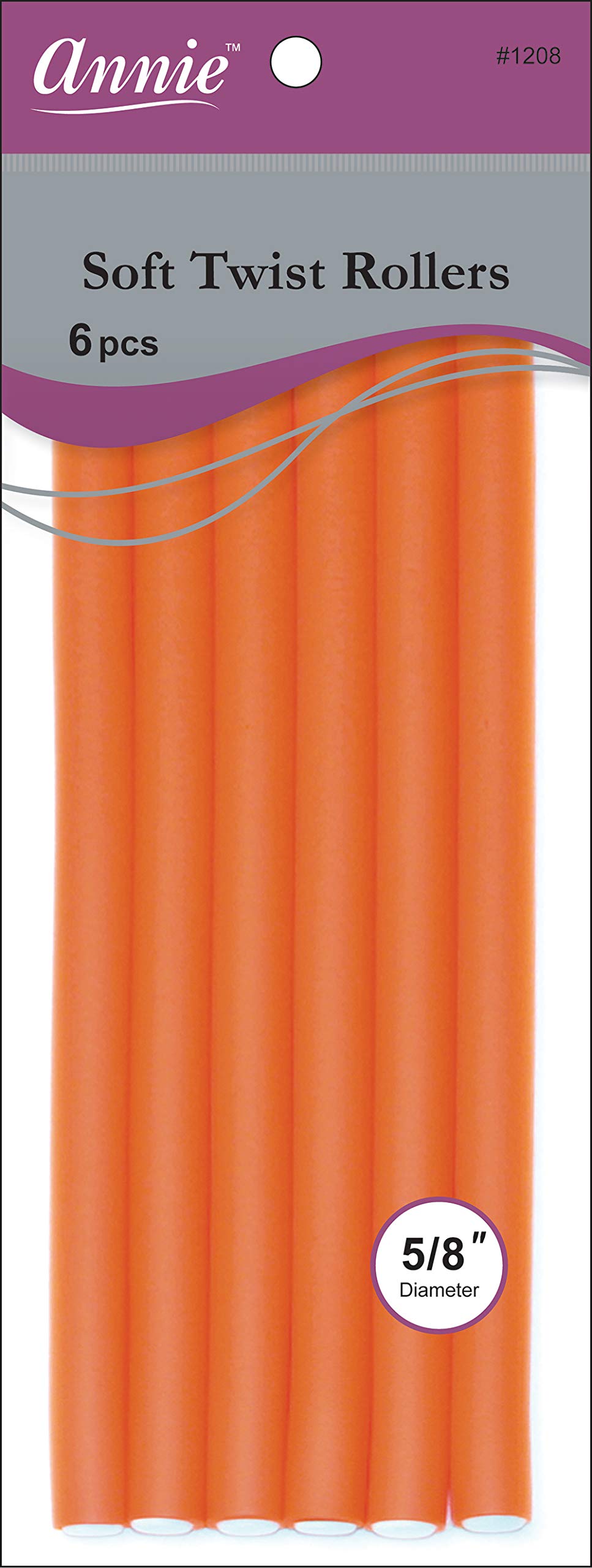 Annie 01208 Soft Twist Rollers, Orange, 6 Count Beauty & Personal Care Annie