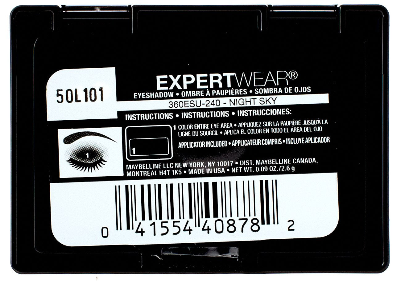 Maybelline New York Expert Wear Eyeshadow, Night Sky, Singles, 0.09 Ounce Beauty & Personal Care MAYBELLINE